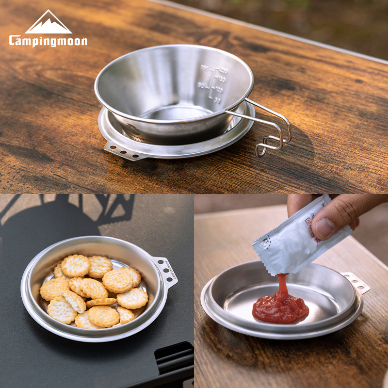 Camping Cooking Snow - CAMPINGMOON S-SD Kalınlaştırılmış Paslanmaz Çelik Kızartma