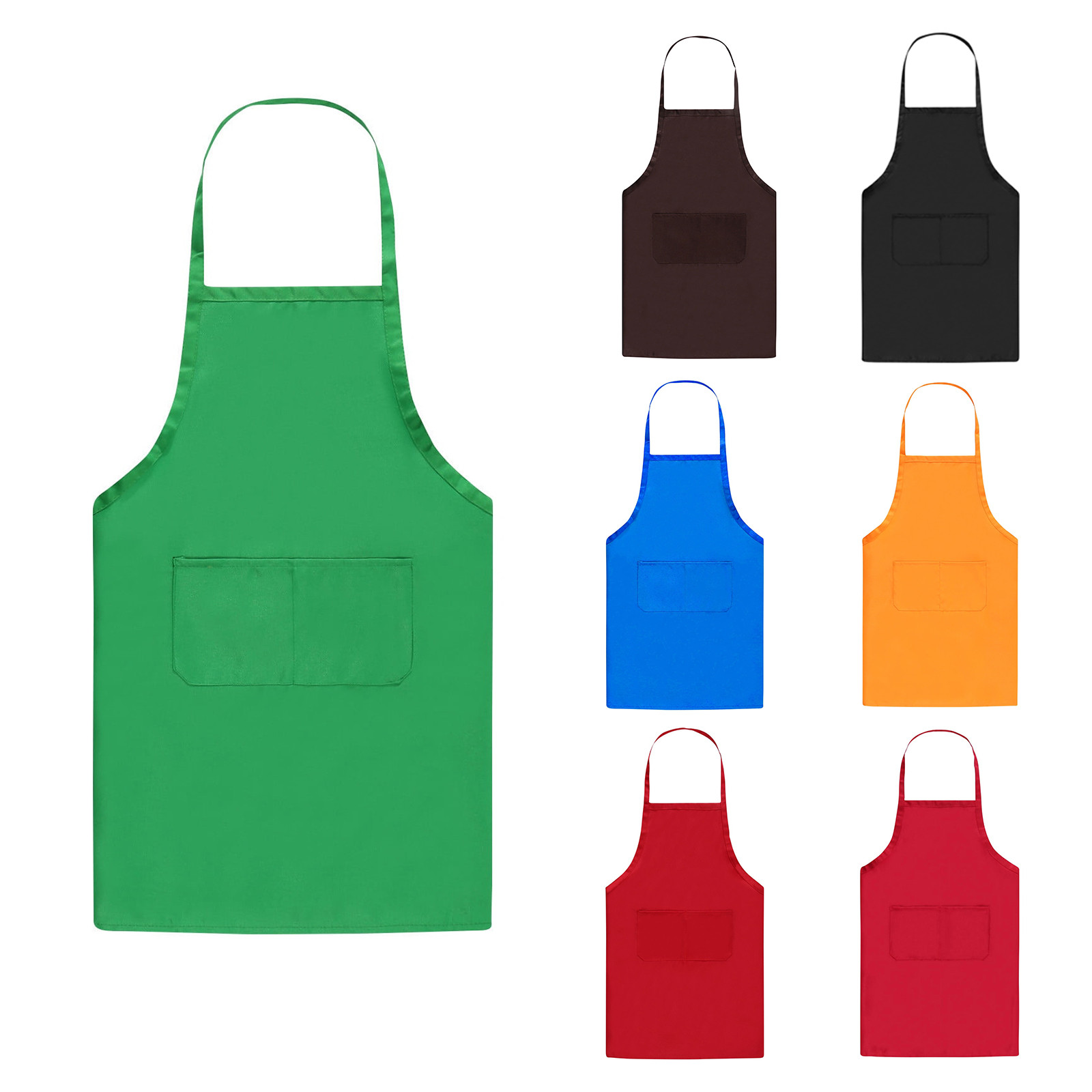 Camping Cooking Apron - Çift Cepli Kadın ve Erkek Düz
