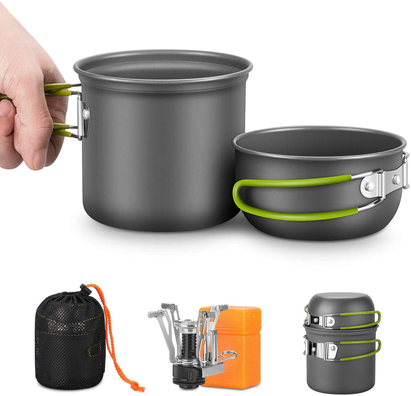 Camping Cooking Kit Box - Kamp Tencere Seti, Ocaklı Açık Hava