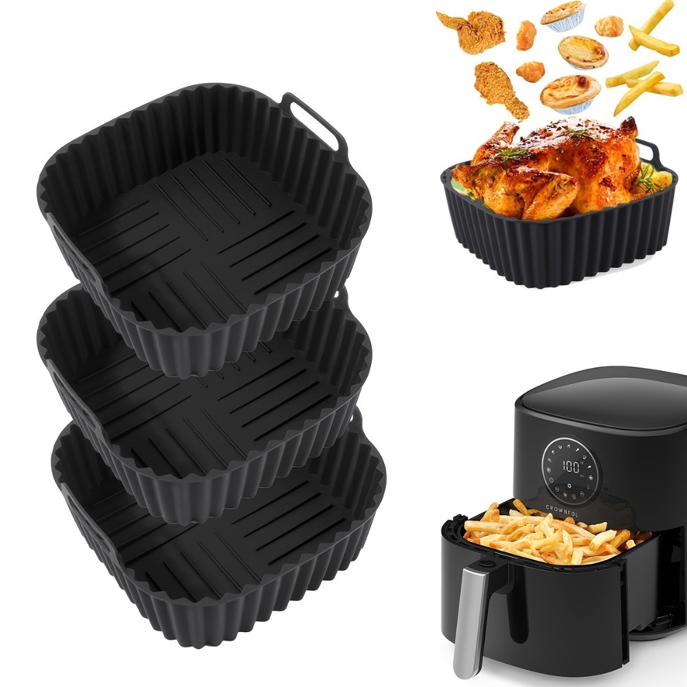 Camping Cooking Mat - Hava Fritözü Silikon Kaplamaları Kare Yeniden