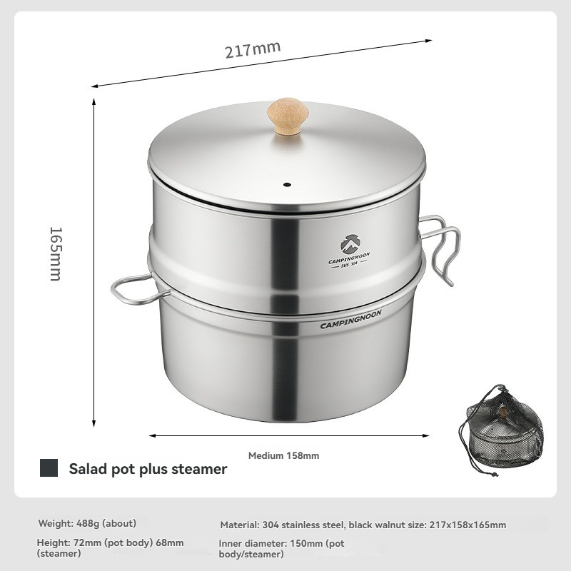 Camping Cooking Snow - S371-C1 kamp karıtıma uygun çelik tencere,