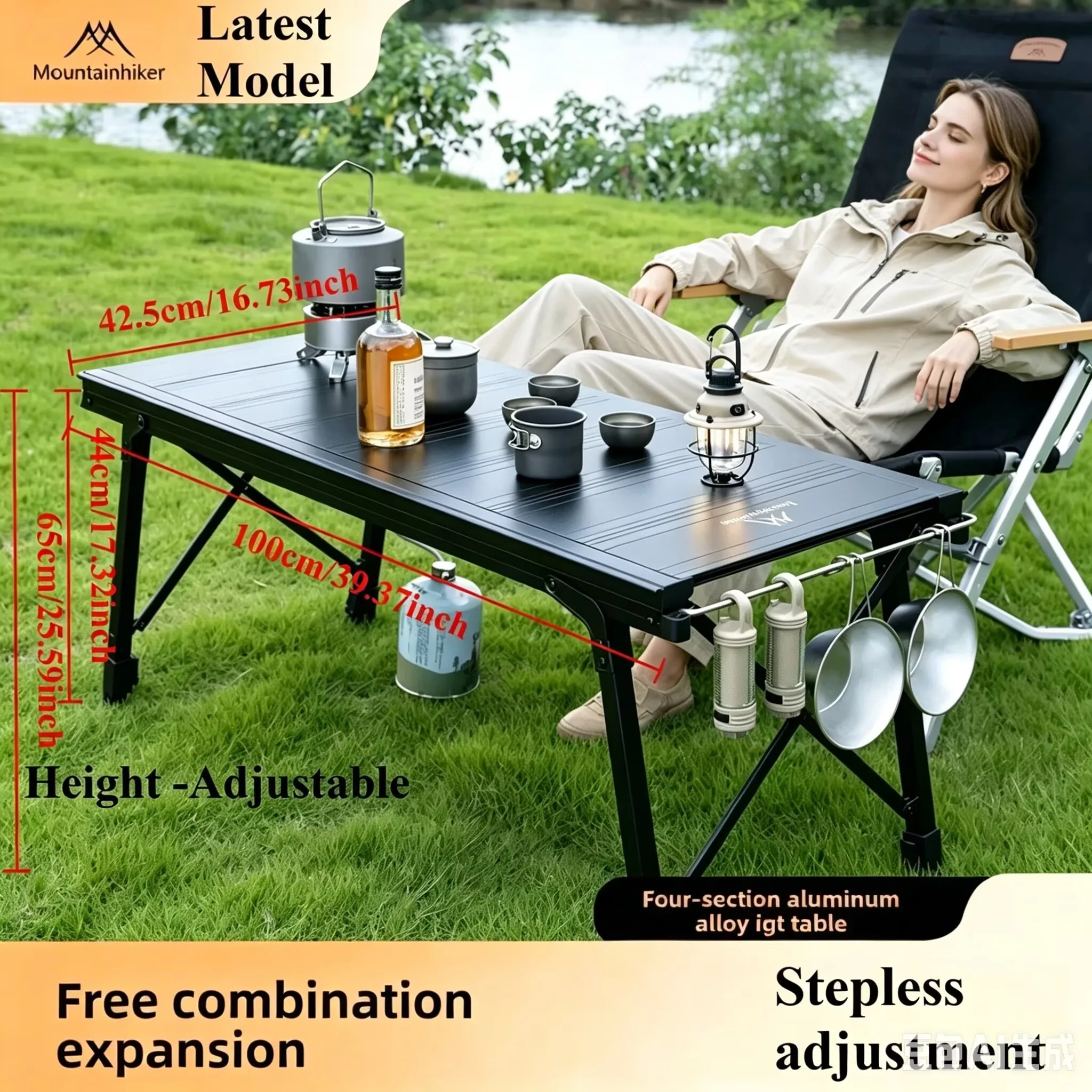 Japanese Camping Cooking - Geliştirilmiş Katlanabilir IGT Kamp Masası, Taşınabilir
