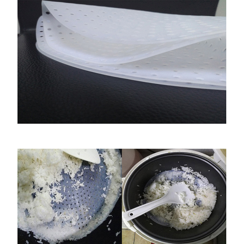Camping Cooking Mat - 1 adet beyaz yuvarlak buharlı pirinç