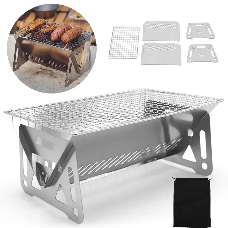 Camp Grill Portable Folding - Taşınabilir Katlanır Barbekü Izgarası Isıtma Sobaları