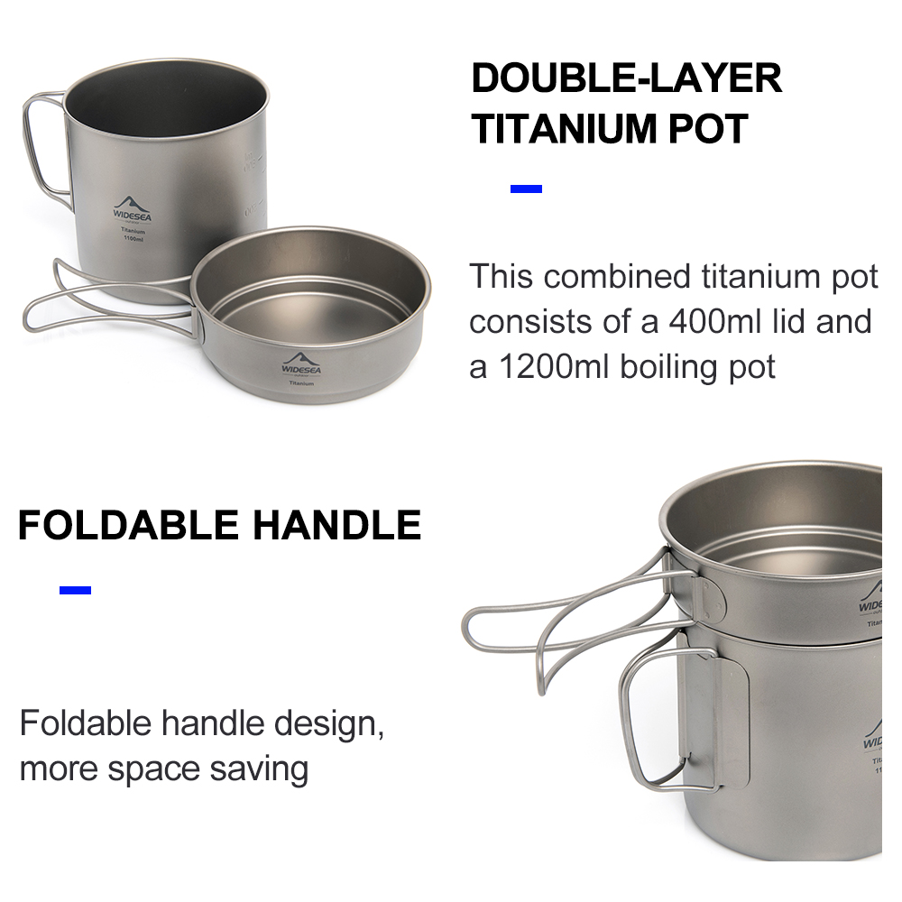 Widesea Ultralight Titanyum Ka - Camping Cooking Pan Set incelemesi ve fiyatı