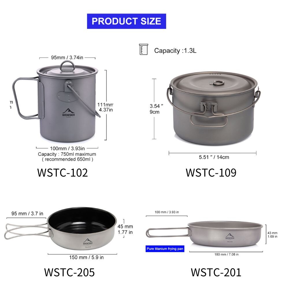 Widesea kamp sofra titanyum te - Camping Cooking Wok incelemesi ve fiyatı