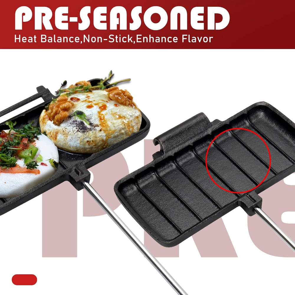Kamp İçin Çift Tava Demirleri, - Camping Cooking Cast Iron incelemesi ve fiyatı