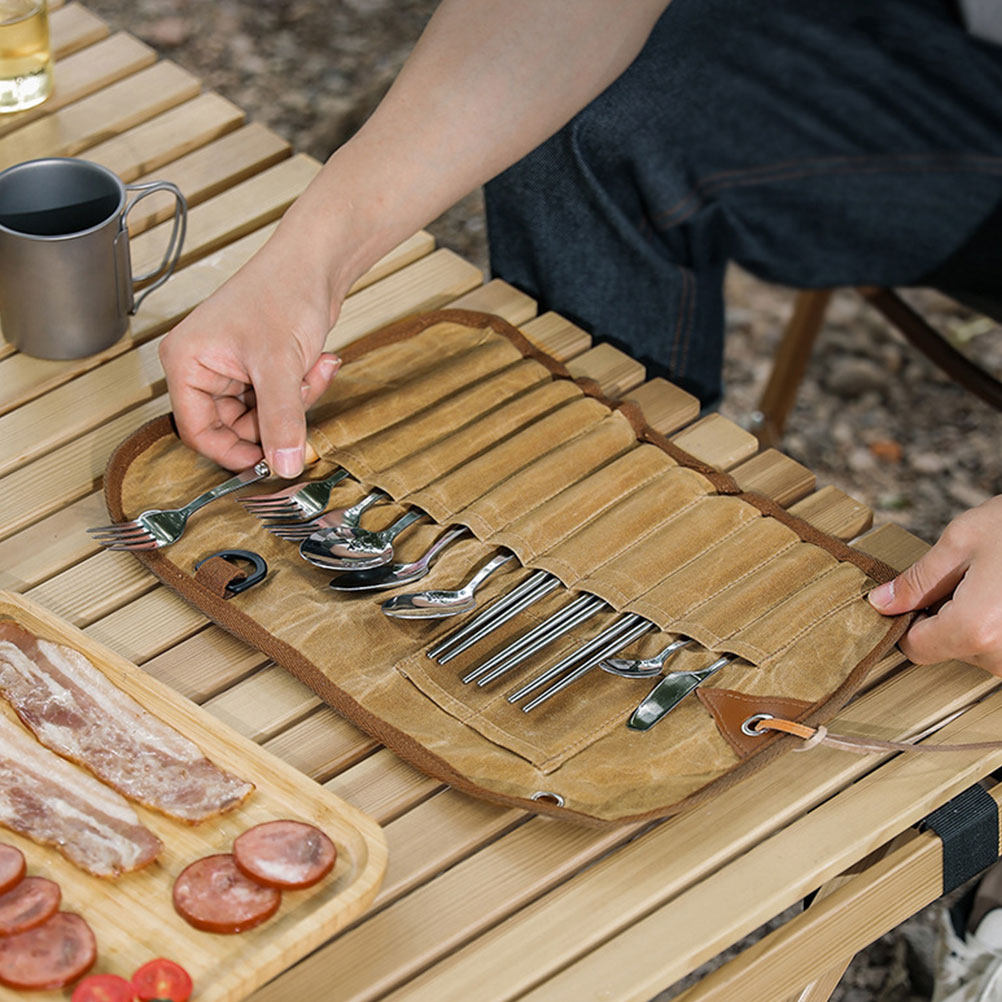 Yüksek Kaliteli Kanvas Sofra E - Camping Cooking Utensil Roll incelemesi ve fiyatı