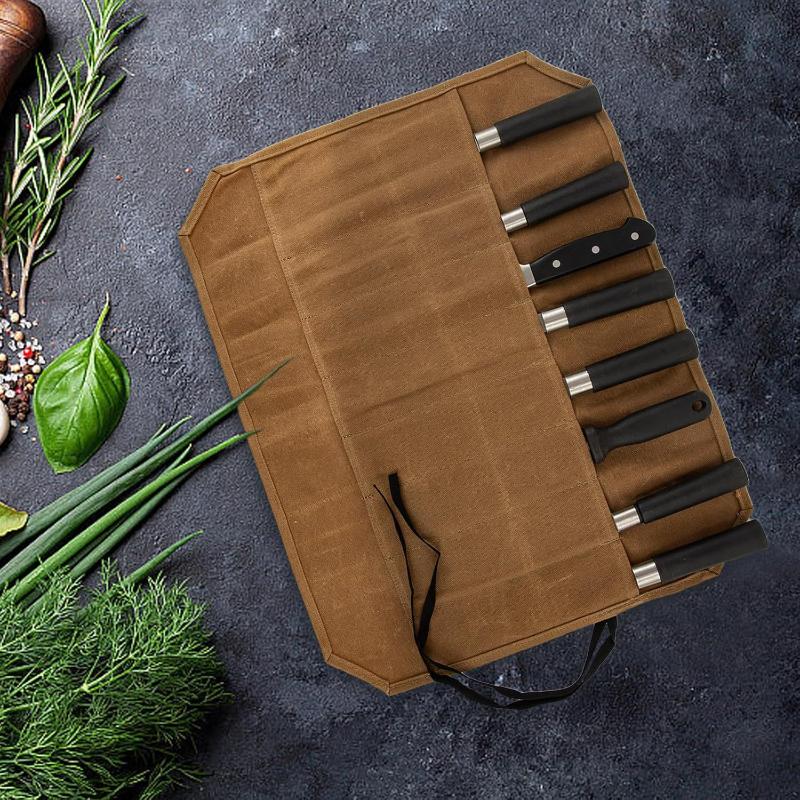 Mumlu Kanvas Şef Bıçağı Çantas - Camping Cooking Rack incelemesi ve fiyatı