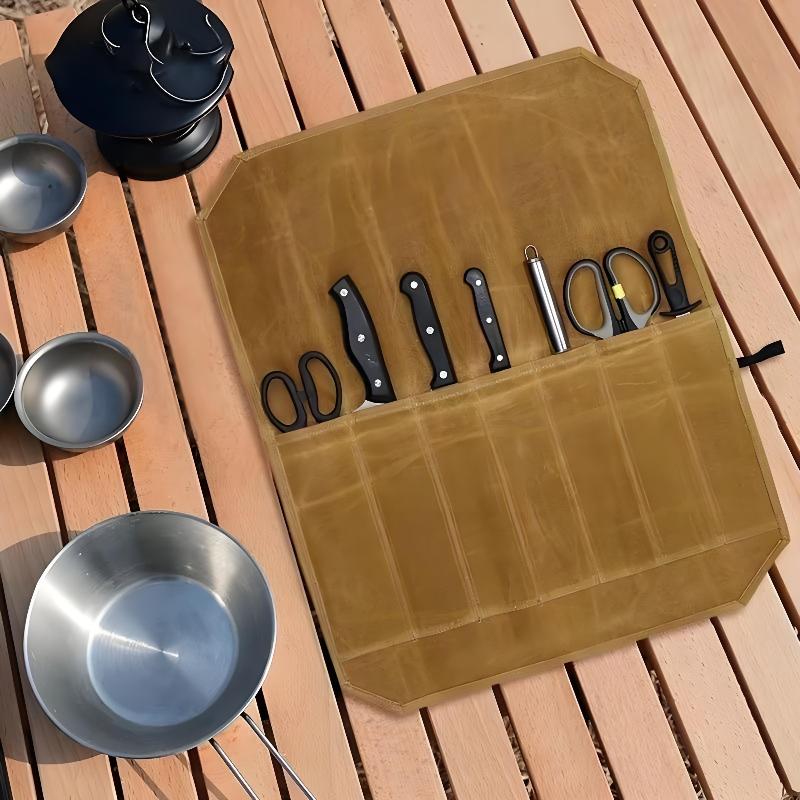 Mumlu Kanvas Şef Bıçağı Çantas - Camping Cooking Rack incelemesi ve fiyatı