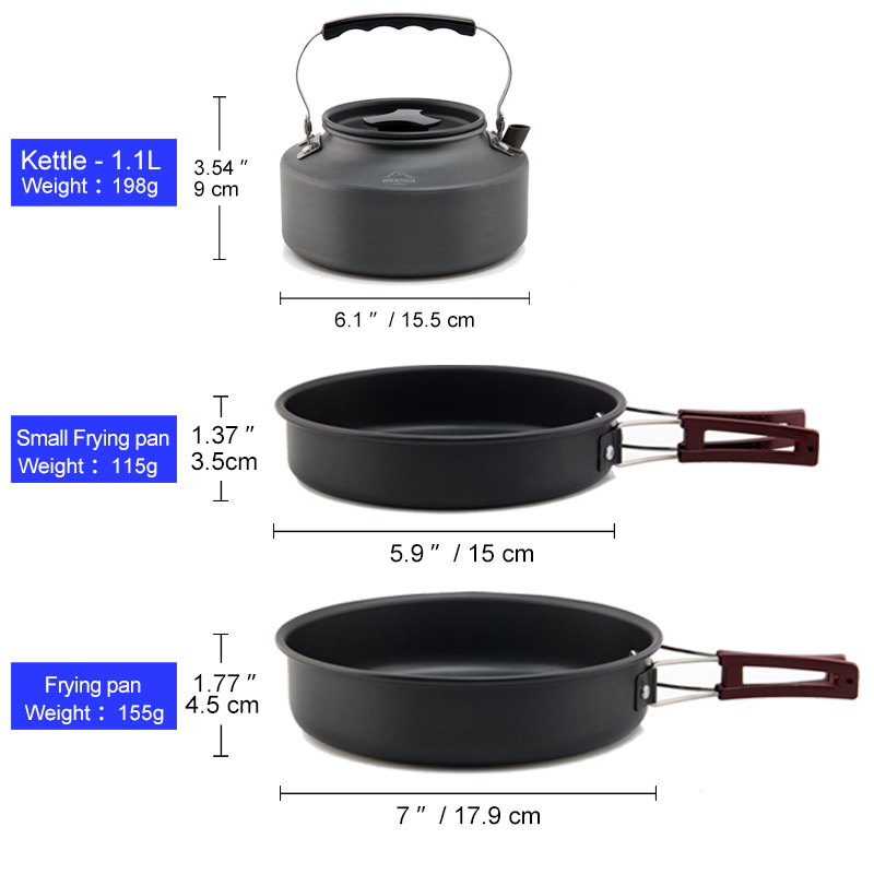 Widesea kamp TENCERE SETİ açık - Camping Cooking Kit Box incelemesi ve fiyatı