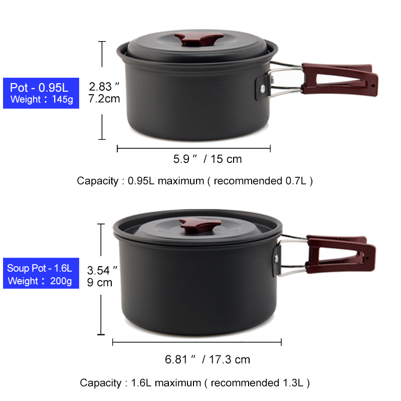 Widesea kamp TENCERE SETİ açık - Camping Cooking Kit Box incelemesi ve fiyatı