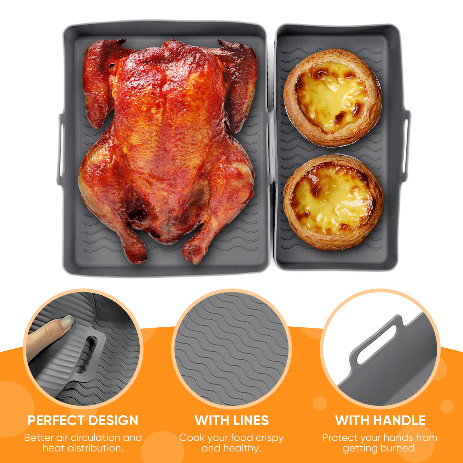 2 adet Set Silikon Hava Fritöz - Camping Cooking Mat incelemesi ve fiyatı